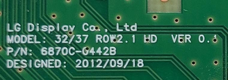 T-CON PARA TV HKPRO / NUMERO DE PARTE 6871L-6122A / 6870C-0442B / 32/37 ROW2.1 HD VER 0.1 / 6122A / PANEL K320WDD1B / DISPLAY LC320DXQ (SM)(A8) / MODELOS HKP32R01 / SI32RF / 100012589 (32'' PULGADAS) - Imagen 2